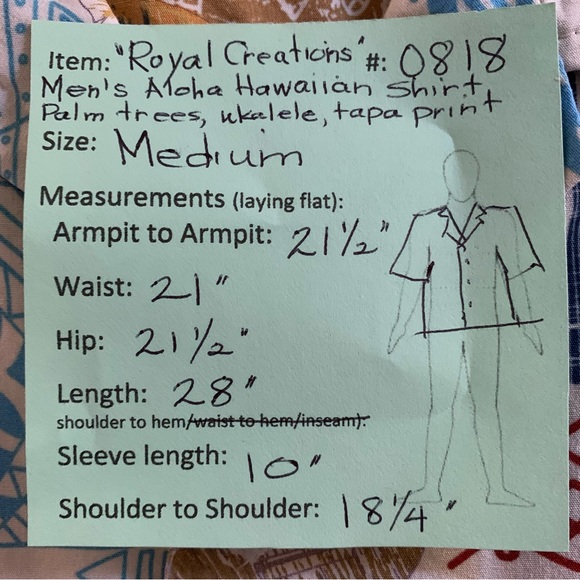 🌴 Men’s Hawaiian Aloha Shirt Tapa Ukulele size M 🌴 - Picture 11 of 11